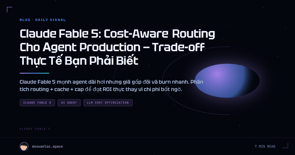 Claude Fable 5: Cost-Aware Routing Cho Agent Production — Trade-off Thực Tế Bạn Phải Biết